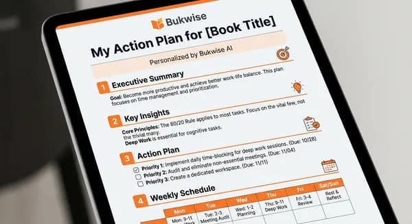 Personalized action plan PDF